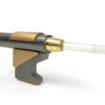 Made from PVC, wood, styrene, acrylic, and custom machined brass