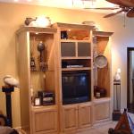 Custom designed and built entertainment center